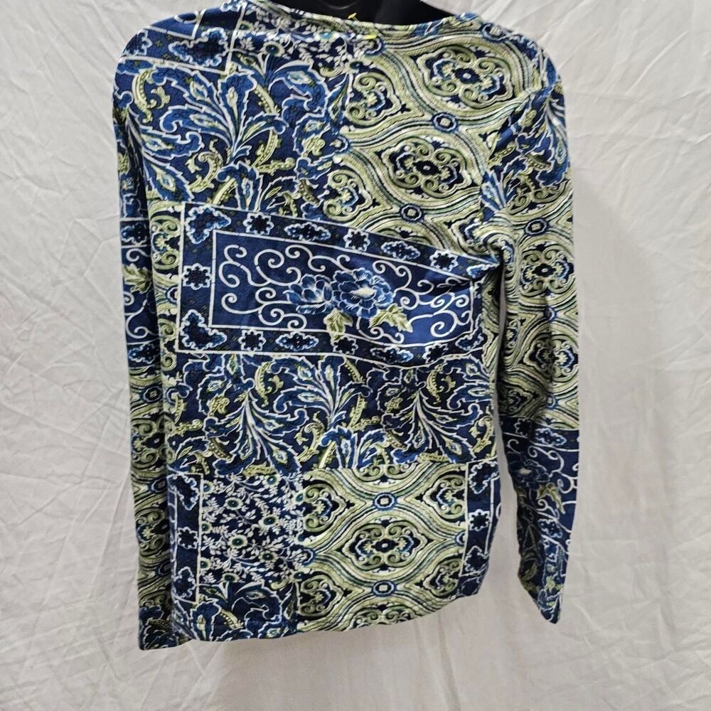 Blue Green Patterned Boho Whimsigoth Vintage 90s … - image 3